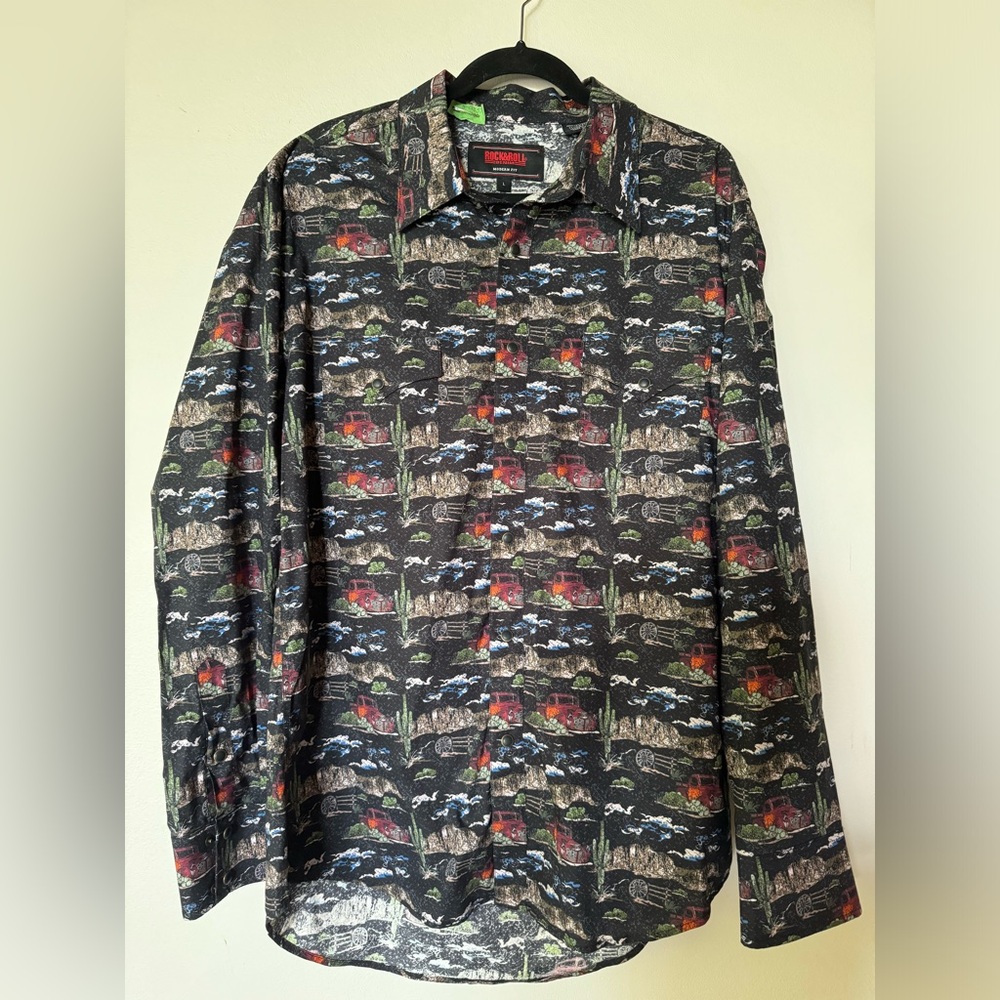 Rock & Roll Denim Snap Shirt